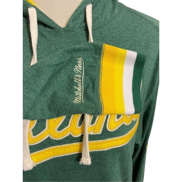 Oakland A’s Mitchell & Ness Cooperstown Collection Lightweight Hoodie Size Mediu - Picture 9 of 15